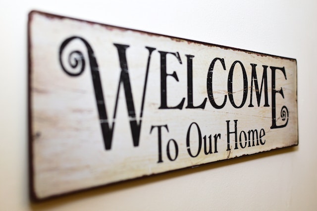 Wall sign that says Welcome to Our Home